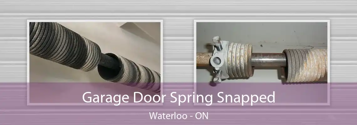  Garage Door Spring Snapped Waterloo - ON